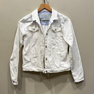 Vineyard Vines Girls Denim Jean Jacket White - Size: XL 14